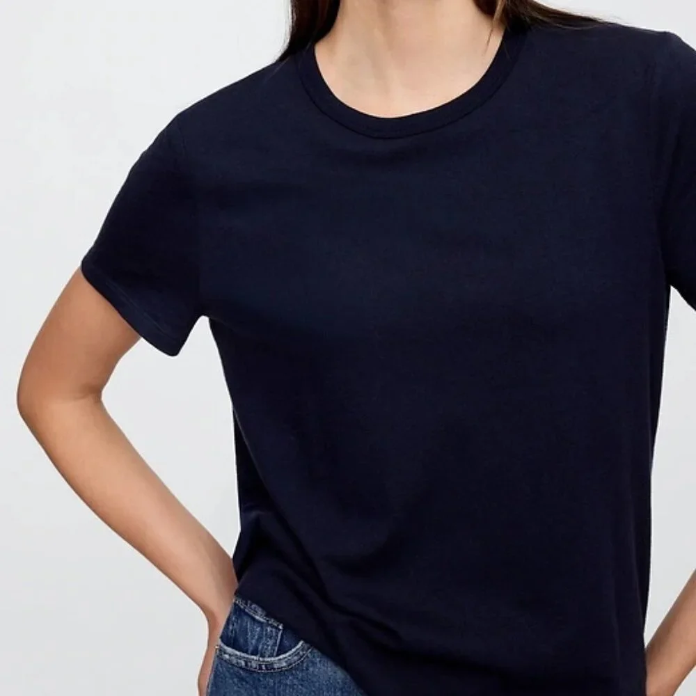 NWT GAP Favorite Crewneck T-Shirt Navy Blue Size S Basics - Picture 14 of 14